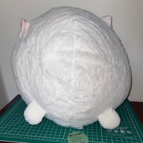 NEW- Takashoji White Fluffy Round Sheep Plush - Picture 2 of 2